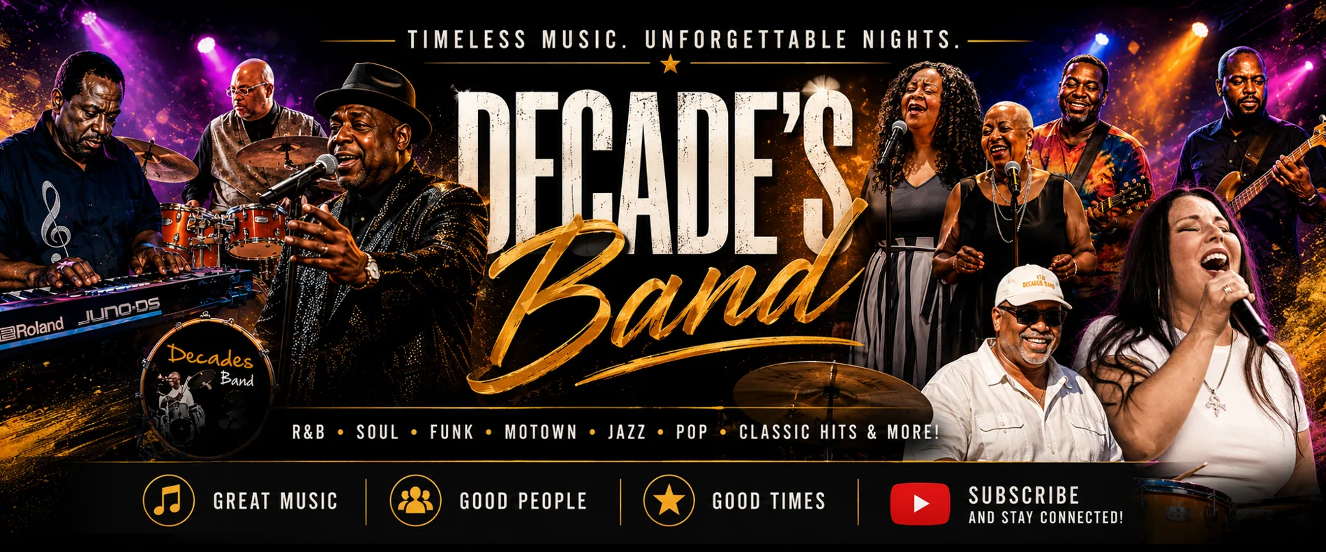 Decade’s Band full ensemble promotional artwork